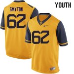 Youth West Virginia Mountaineers NCAA #62 Garrett Smyton Yellow Authentic Nike Stitched College Football Jersey JL15B40LR